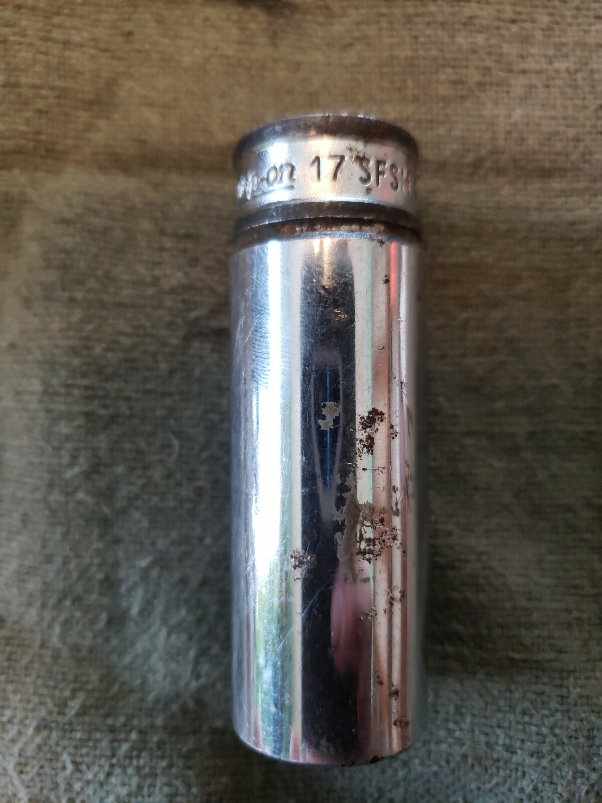 Snap-on SFSM17 17mm 3/8″ Drive 6 Point Chrome Metric Deep Socket Made in USA