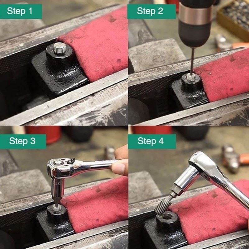 Screw Extractor Kit for Removing Broken Screws, Bolts, Studs, Fittings,Easy Out