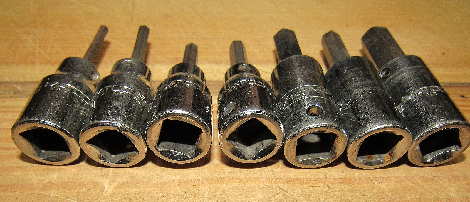 MATCO Lot Of 7 Hex Socket Drivers , 3/8” Drive ALL IN GOOD CONDITION