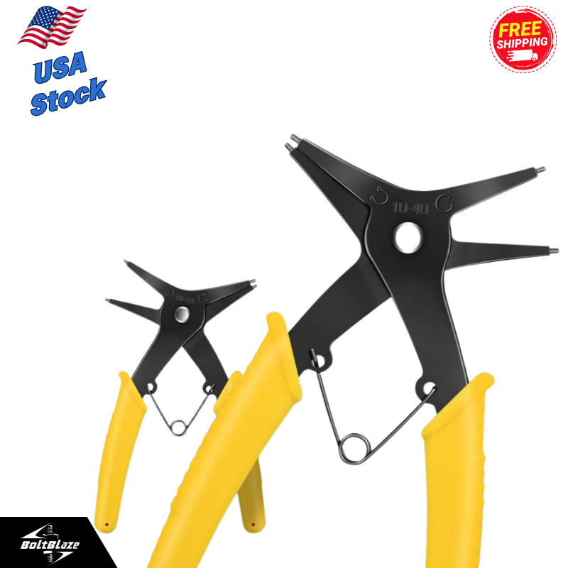 10-40mm Dual Use Snap Ring Pliers – Internal & External Retaining Rings Tool