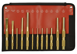Mayhew Steel Products 61397 12 Piece Brass Punch & Scraper Metric Set