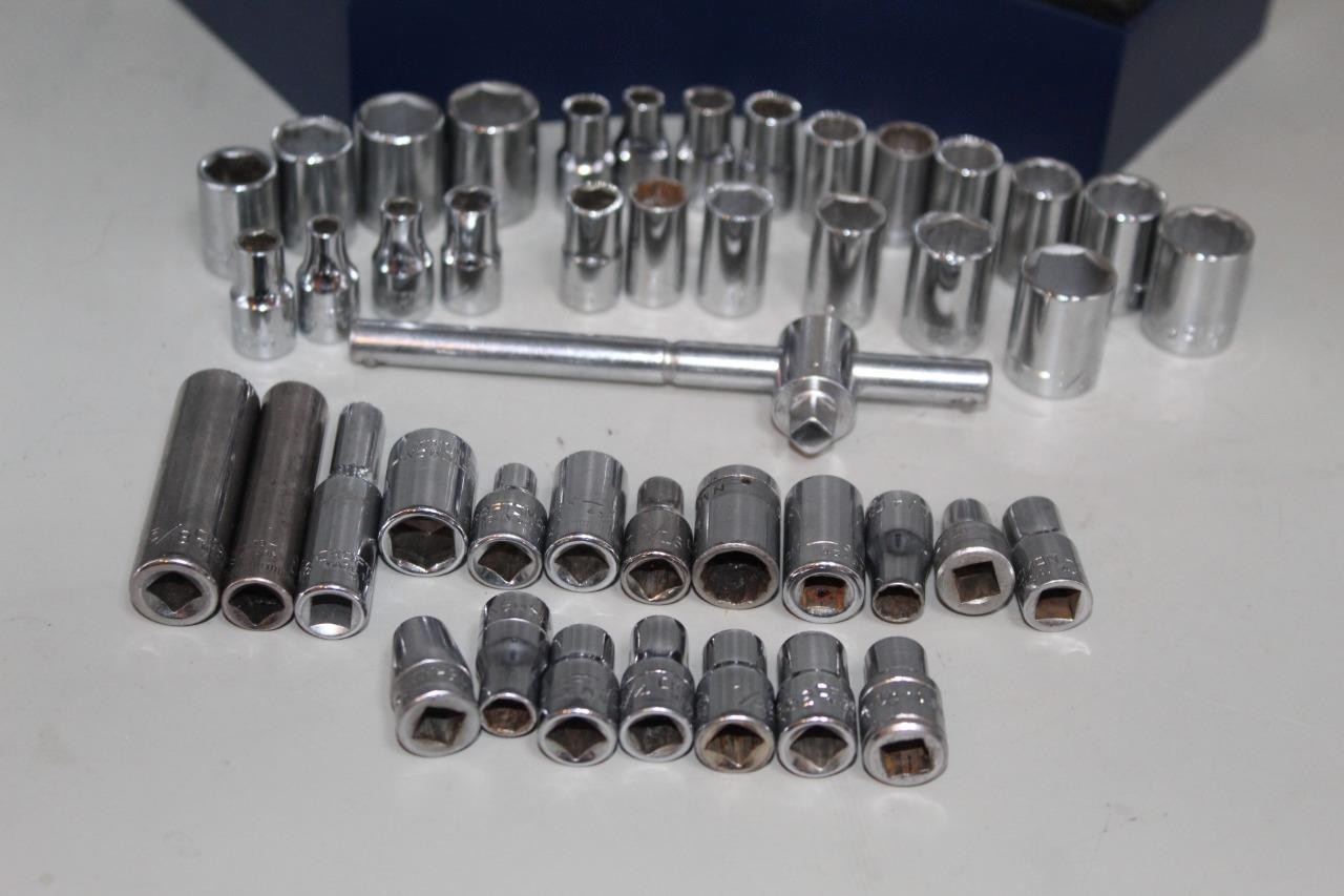 65pc Asst Sets Lot Craftsman 1/4″ Drive 6pt 12pt Deep Standard SAE Metric – EXC