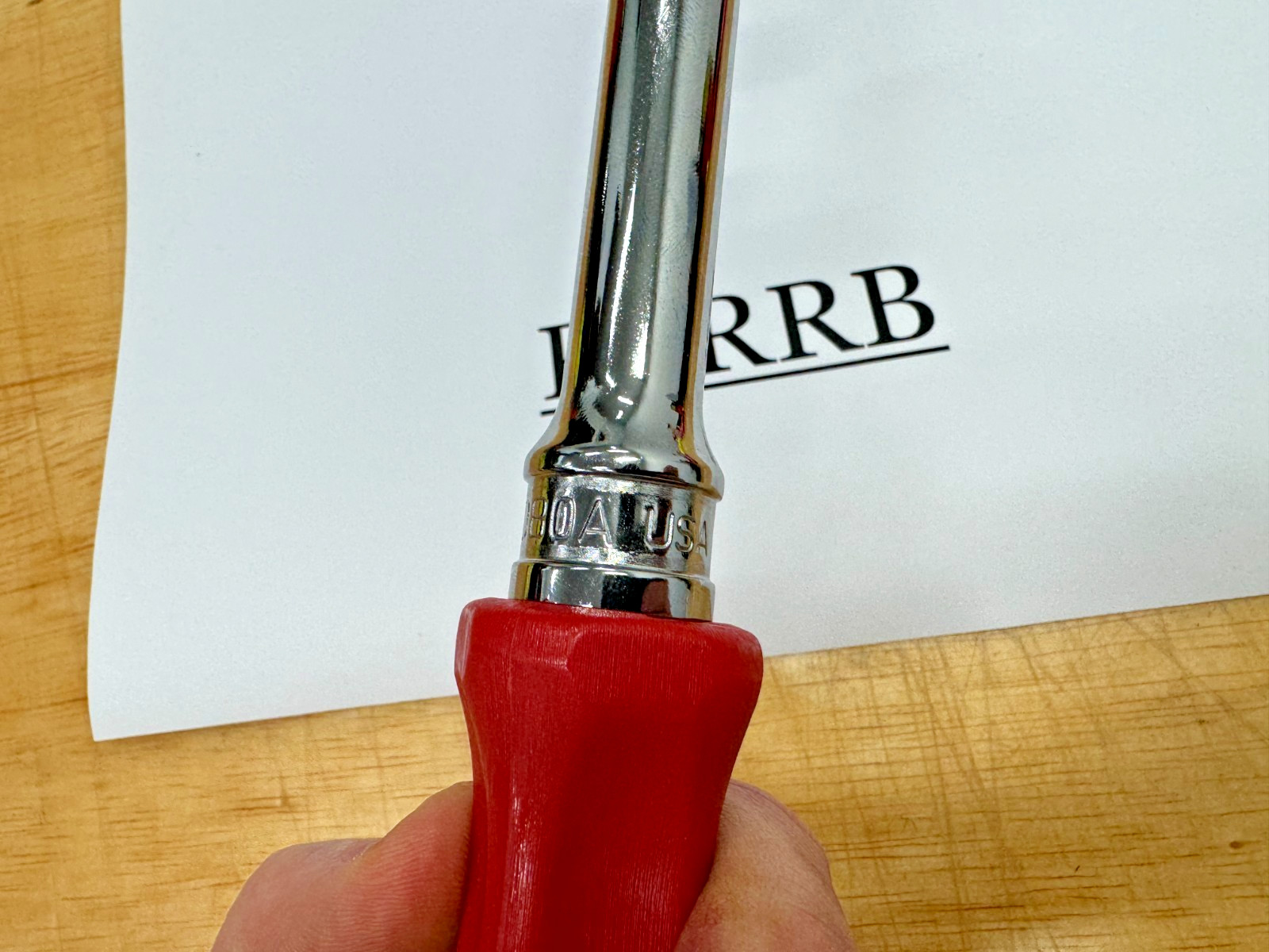Snap-on Tools USA CLASSIC RED 1/2″ Drive Hard Grip Ratchet SHD80AR RARE NOS