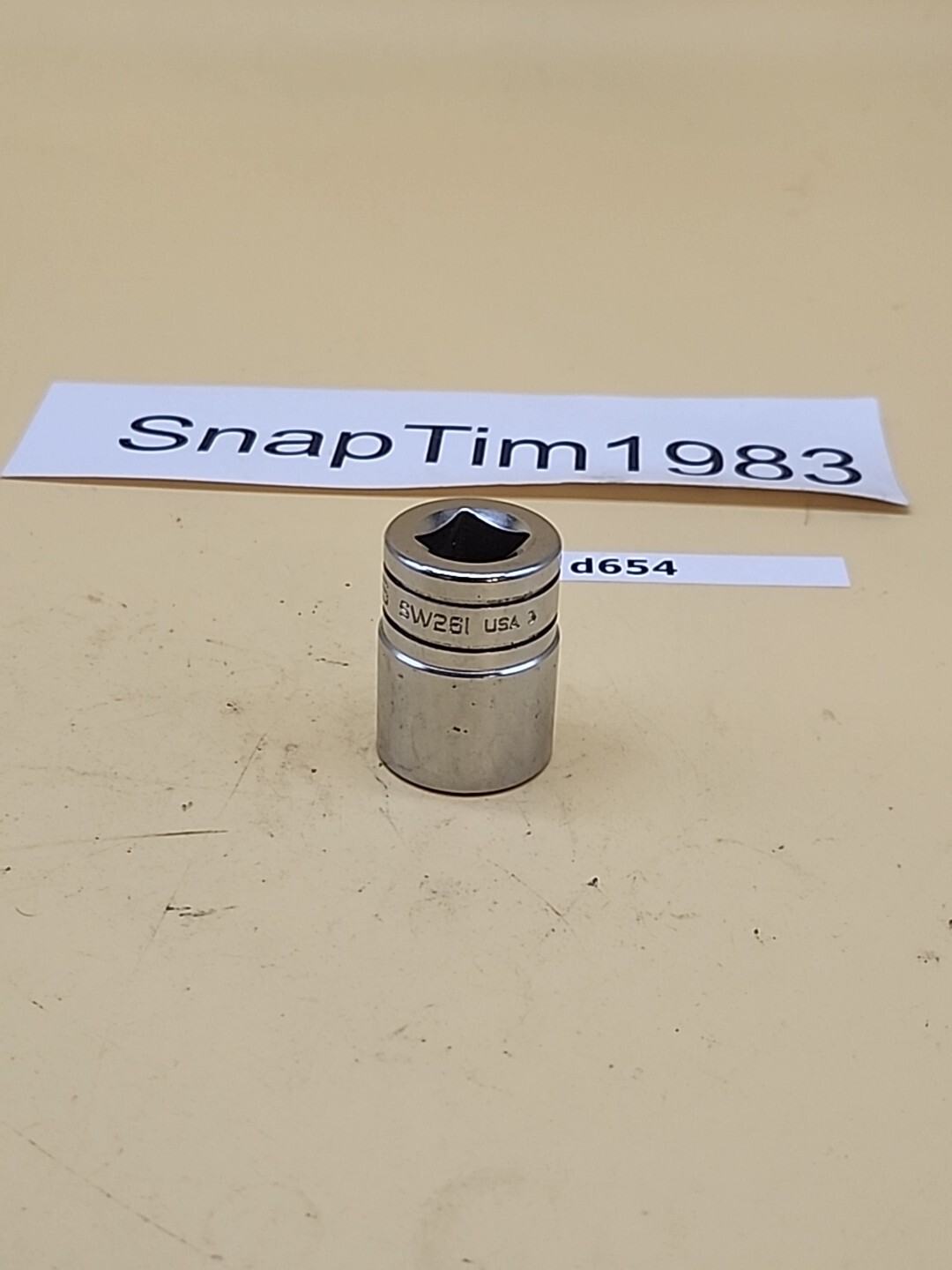 Snap-on Tools 1/2″ Drive 13/16″ 12Pt SAE Shallow Chrome Socket SW-261 USA