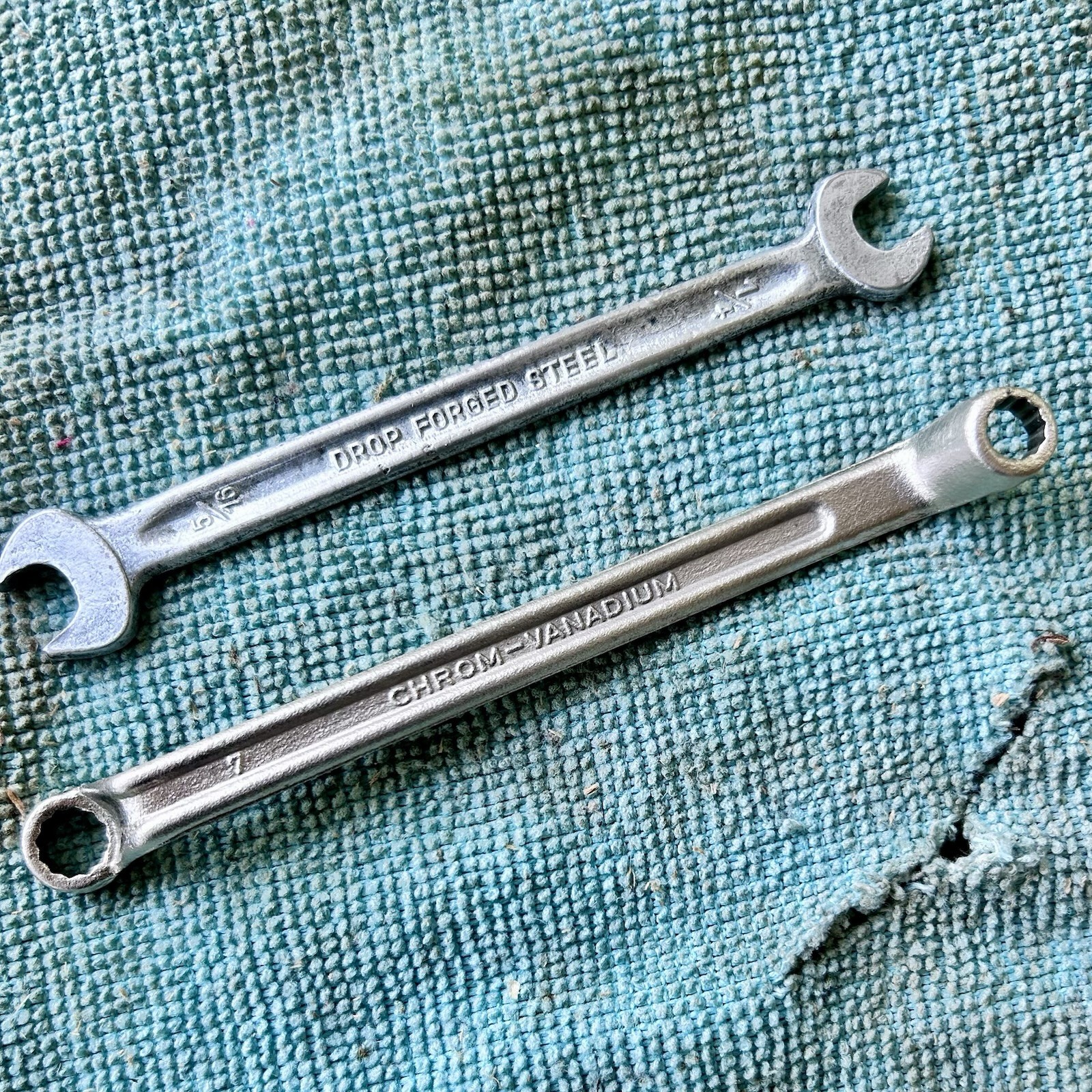 2 Small West Germany Double Box & Open End Wrenches SAE & Metric Free Shipping