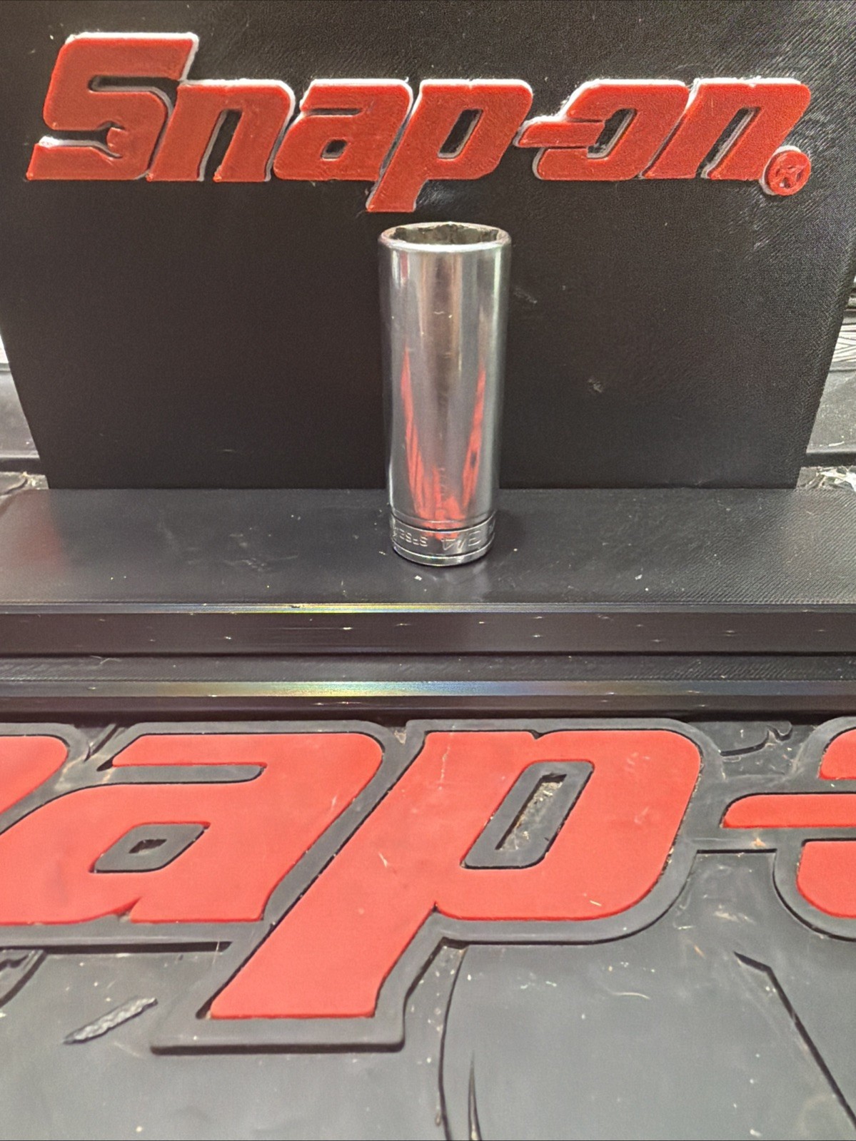 Snap-on Tools SFS241 3/4″ Chrome Deep Well 3/8 Drive 6 Point Socket ENGRAVED