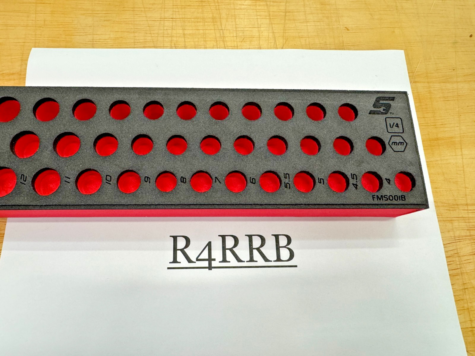 Snap-on Tools RED 2pc FOAM ORGANIZERS for 1/4″ Drive METRIC + SAE Sockets Sets