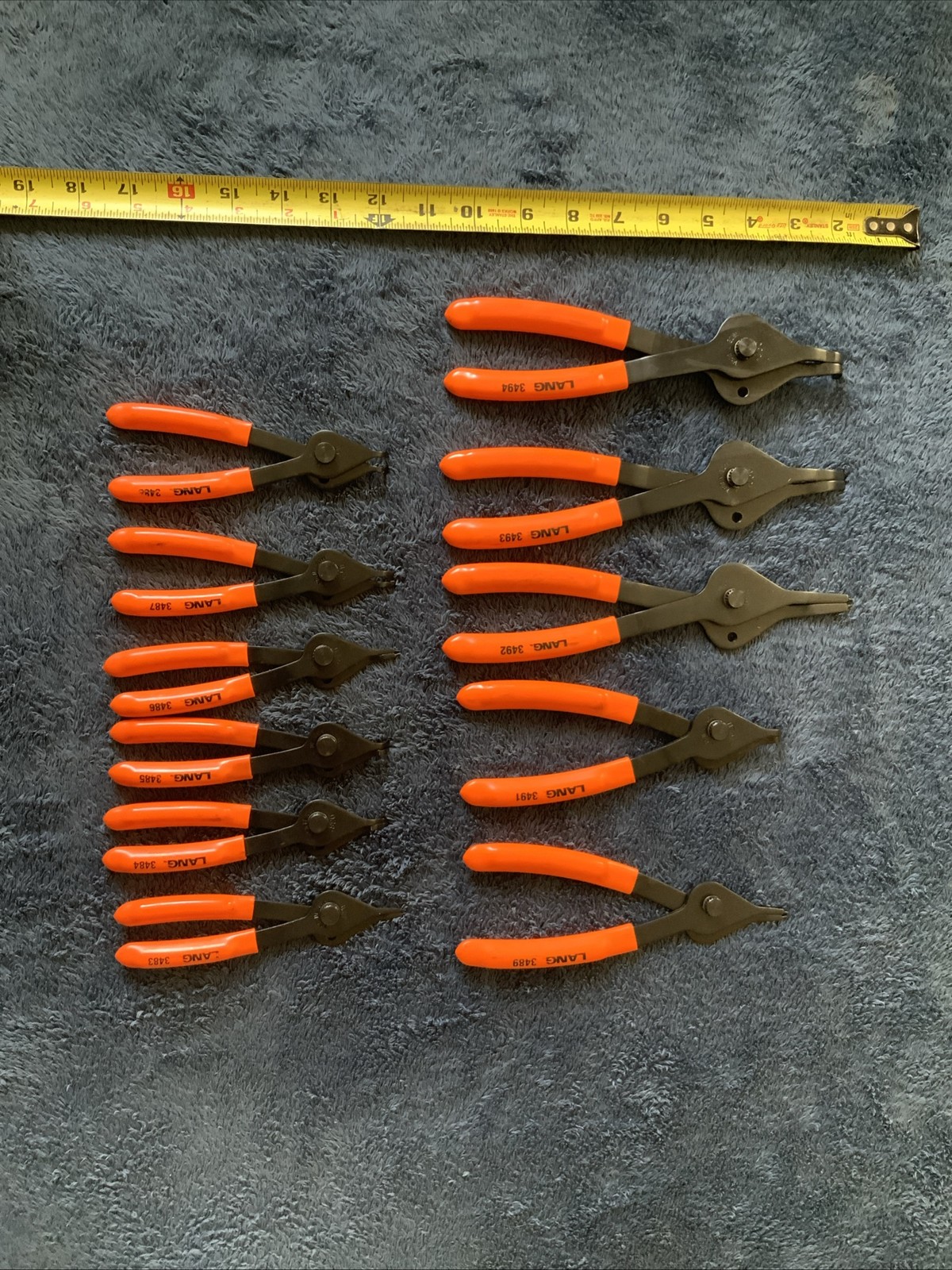 Lang Snap Ring Pliers Set, Orange, 11pc….