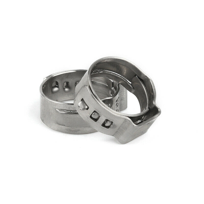 130/100 Hose Clamp Single Ear Stainless Steel Clip Crimp Air Water Fuel Pipe Set