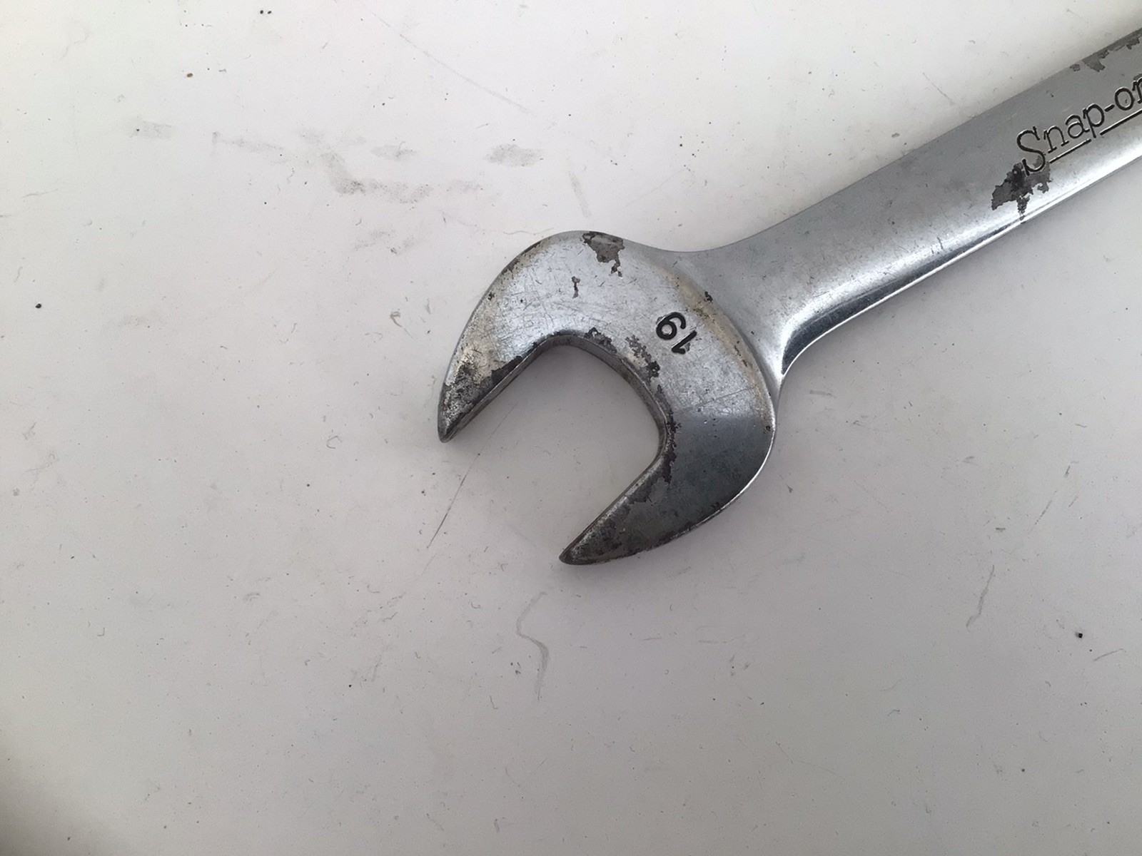 Snap On 19mm 12 Point Combination Wrench Made In USA EOXM 19 / 6 3/4 Inches Long