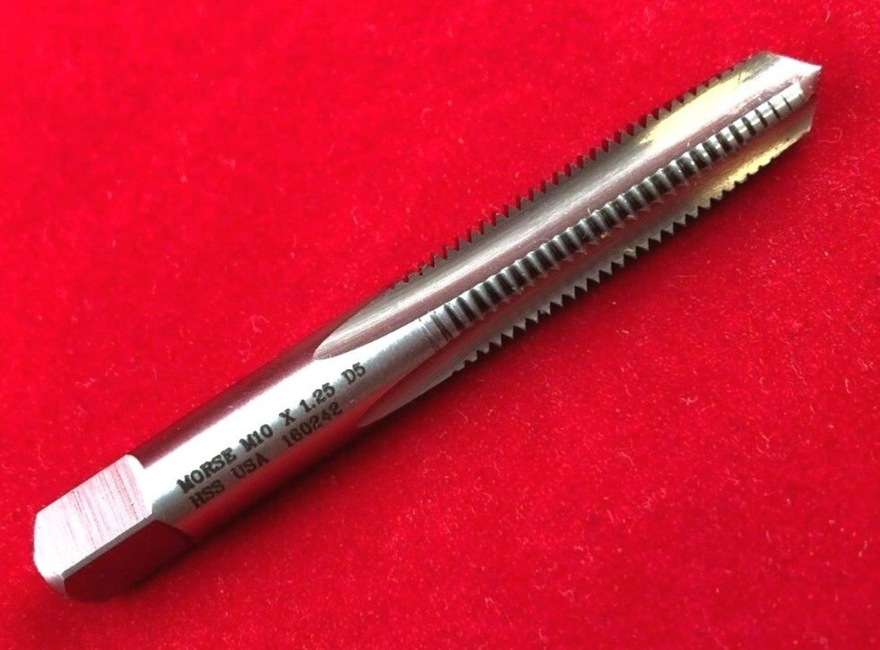 M10 X 1.25 10MM Taper Tap HSS Morse MT3838155 Starter Tap 4FL RH D5 USA Metric