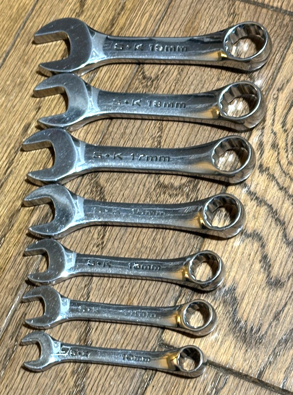 🇺🇸 SK Tools USA 10-19mm Wrench Set Metric Combo Lot Short Stubby 12PT Offset