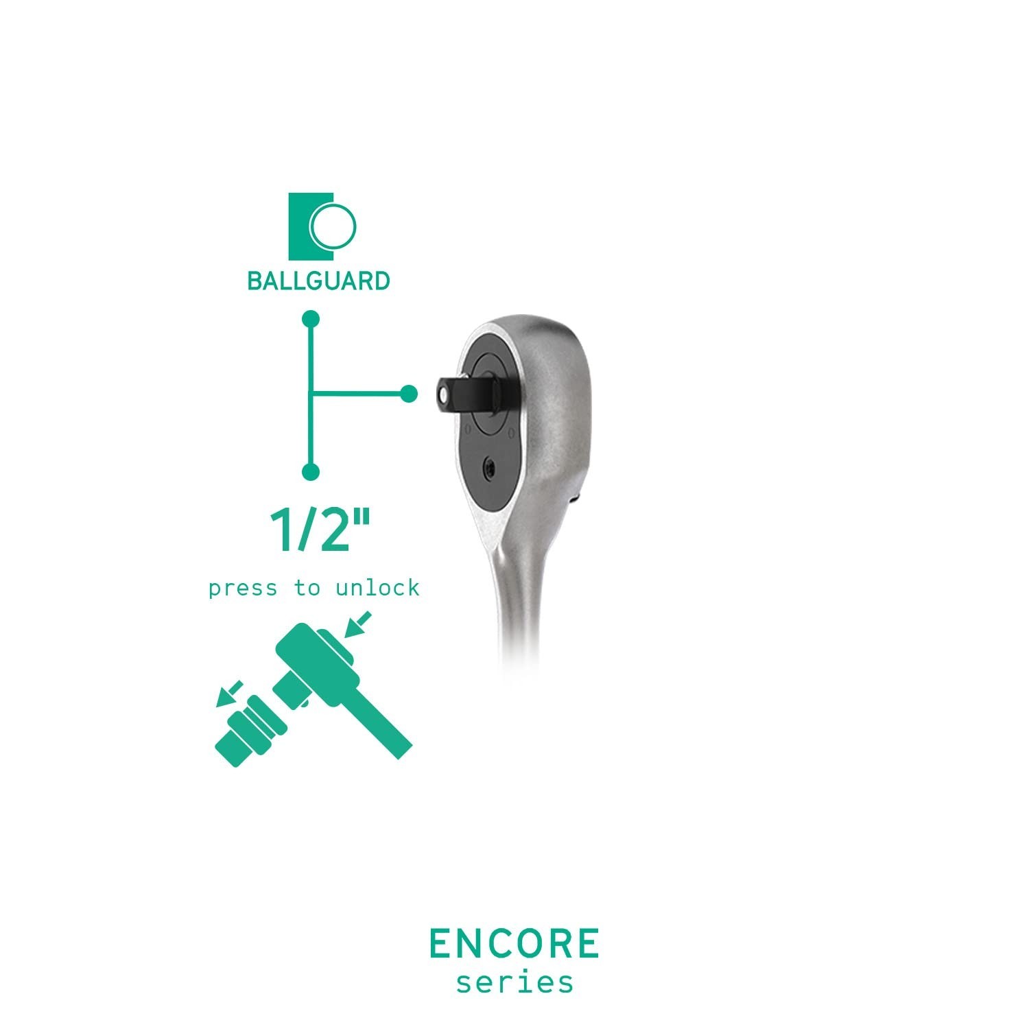 WIESEMANN 1893 Reversible 1/4» Ratchet with 72 Teeth – Chrome-Plated Steel