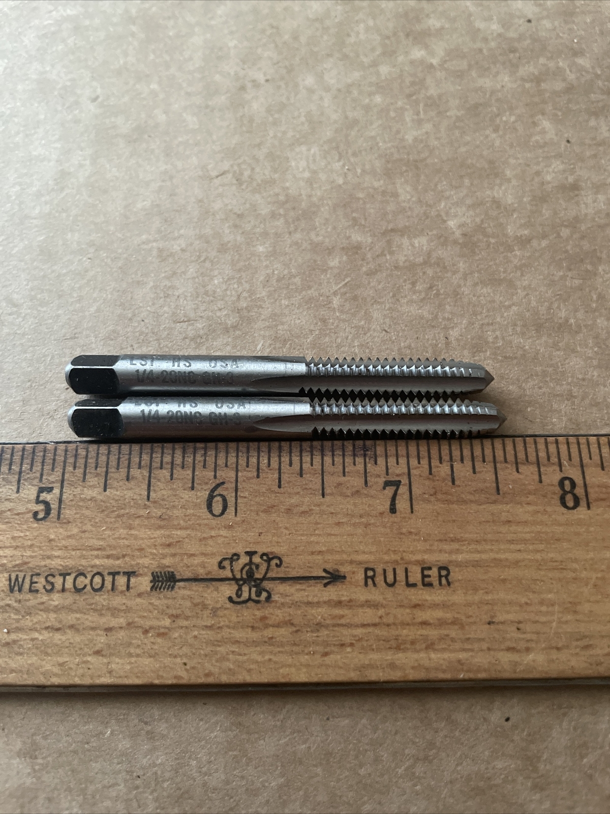 2 Standard Tools 4-20 NC Bottom Tap Morse Hand Tap USA 4 Flute GH3 See Photos !