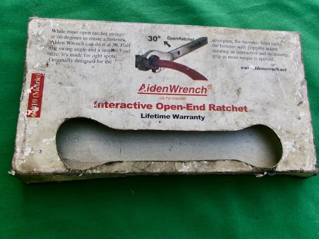 VINTAGE ( 3-PIECE ) ALDEN WRENCH RATCHET SET METRIC 10MM – 17MM WITH ORIG. BOX