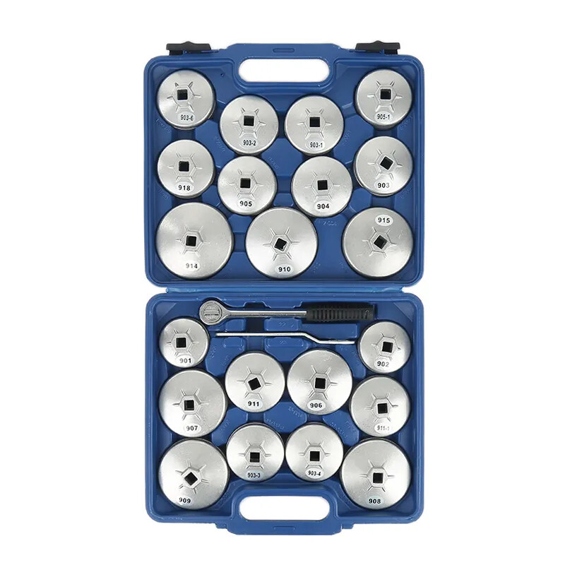 23pcs Automotive Oil Filter Cover Type Disassembly Wrench Socket Ratchet Wrench