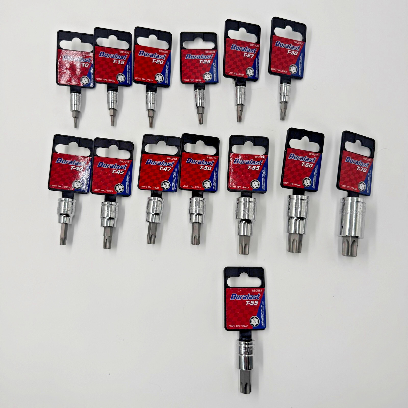 Duralast Mixed Torx Bit Sockets 1/4″, 3/8″, 1/2″ Drive 14 pieces