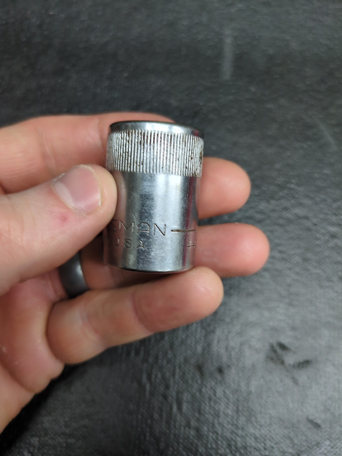 Vintage Craftsman 19M/M Socket 1/2 Dr -v- 44238 USA 🇺🇸 Top Knurl