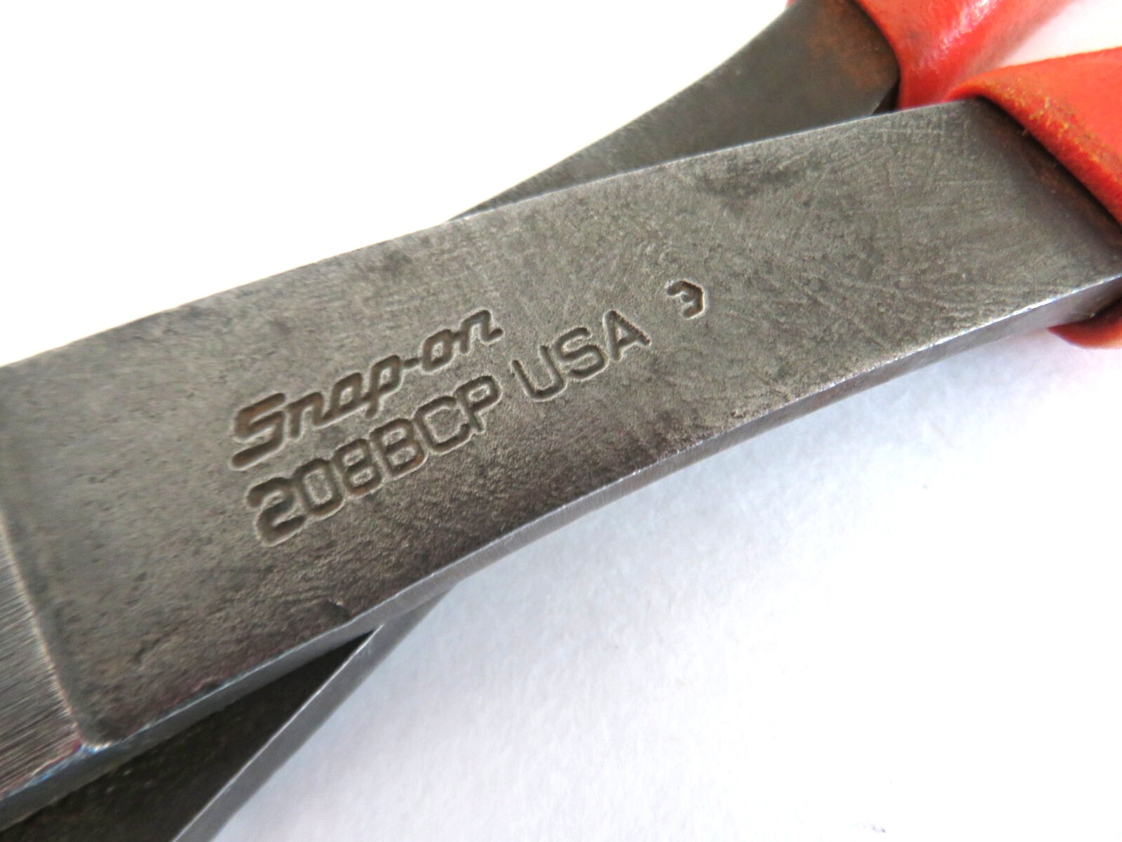 Snap-On 208BCP Pliers Orange Handle Rounded Nose Battery Terminal Pliers USA