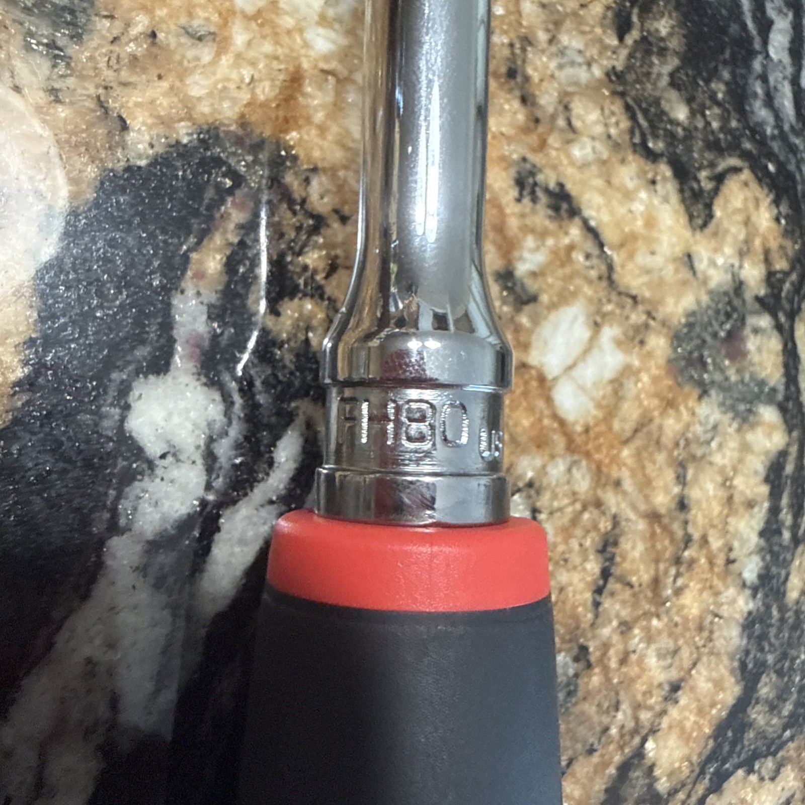 Snap- On Tools USA NEW Red 3/8” Drive Soft grip Fixed Head Ratchet FH80