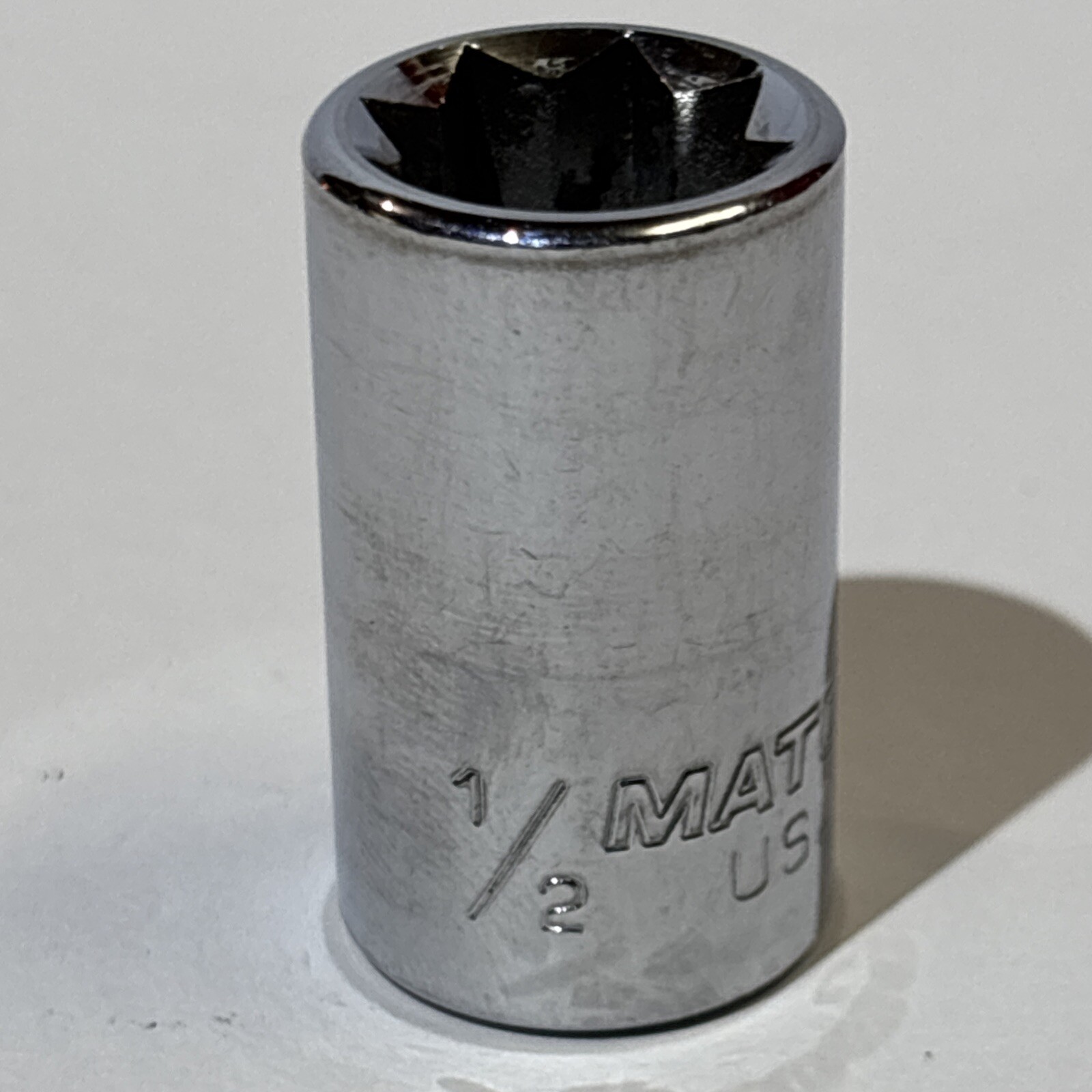 Matco 1/2″ Shallow Socket 3/8″ Drive 8 Point Double Square B168 USA