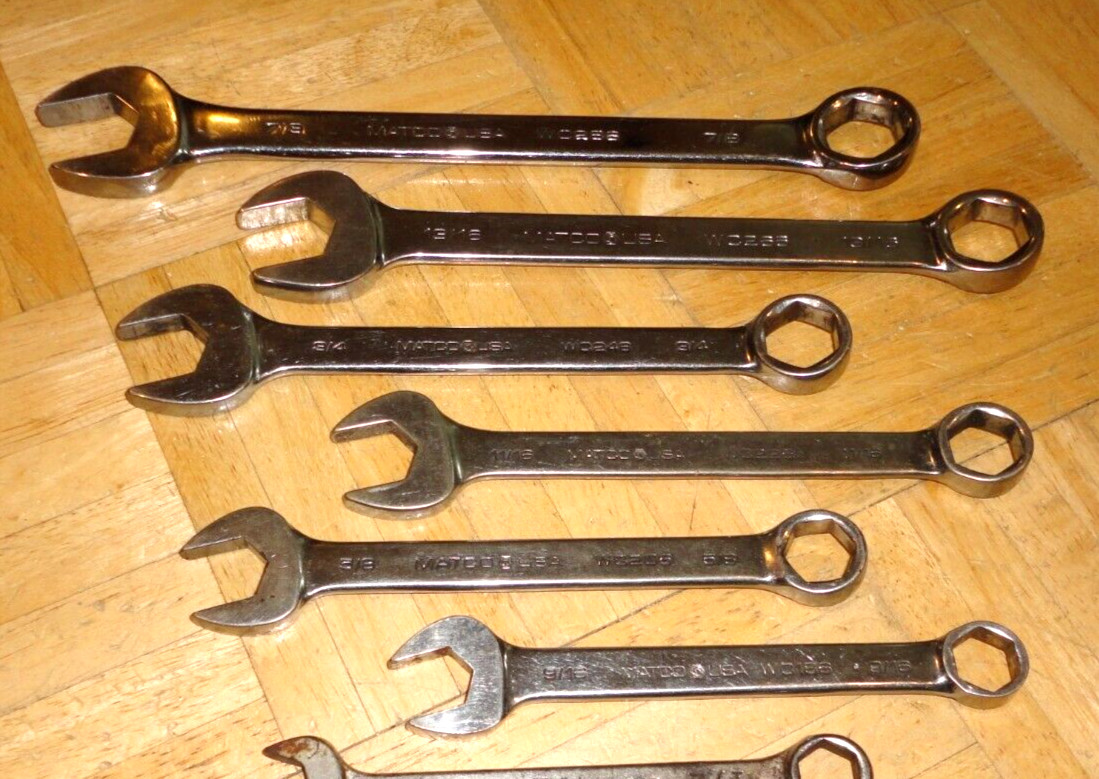 MATCO TOOLS 13 PIECE SAE. SHORT COMBINATION 6 POINT WRENCH SET 1/4 TO 7 /8