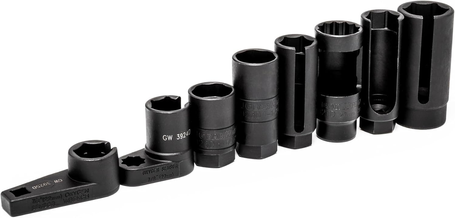 Essential 8-Piece Chrome Molybolydemum Sensor Socket Set for Automotive Repairs
