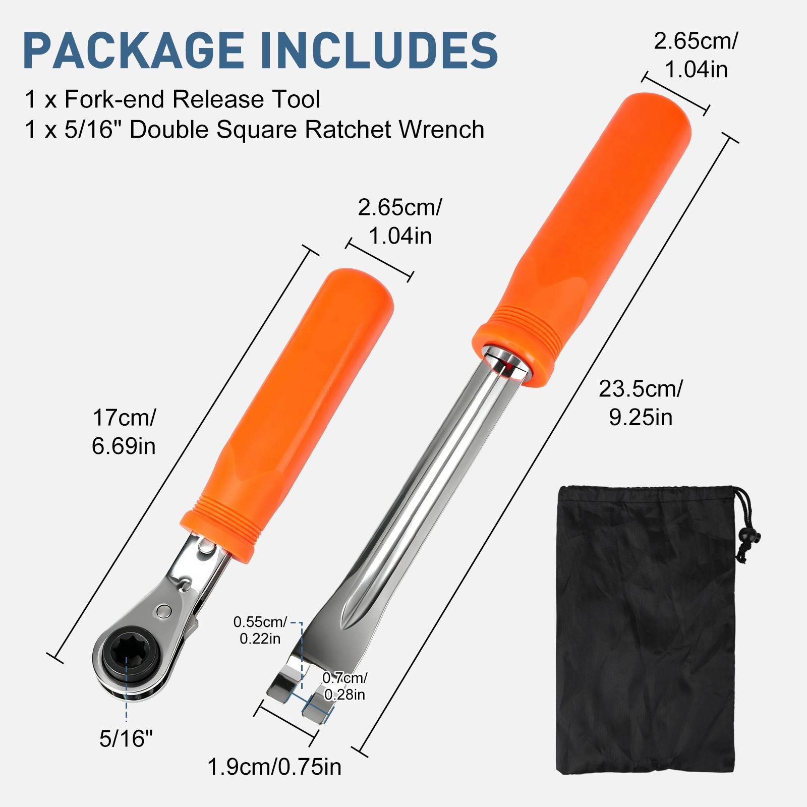 Automatic Slack Adjuster Release Hand Tool Set Adjust 5/16″ Ratchet Wrench Brake