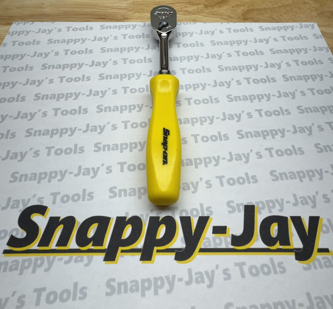 Snap-on Tools NEW CLASSIC YELLOW 1/4″ Drive Hard Grip Long Fixed Ratchet THLD72Y