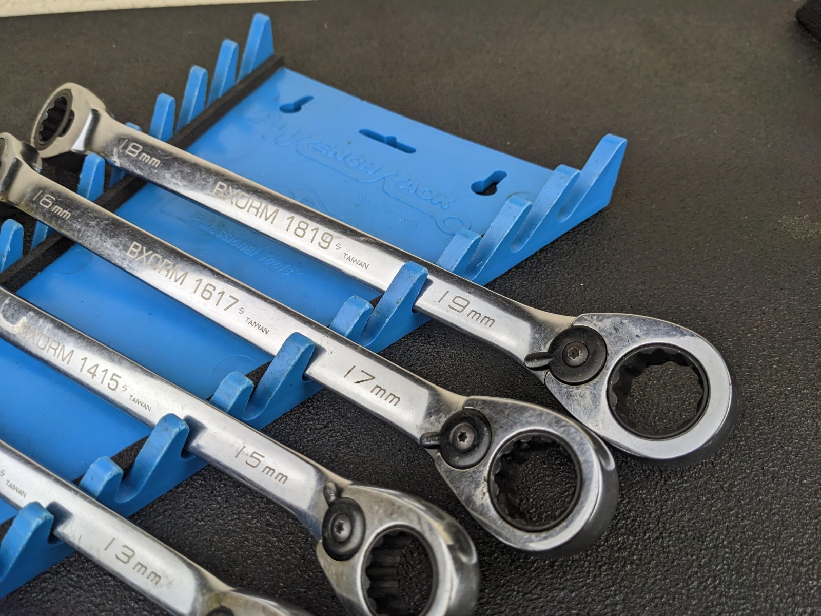 #bp430 Blue Point BXORM706 Reversible Offset 12Pt Ratcheting Wrench Set 8-19mm