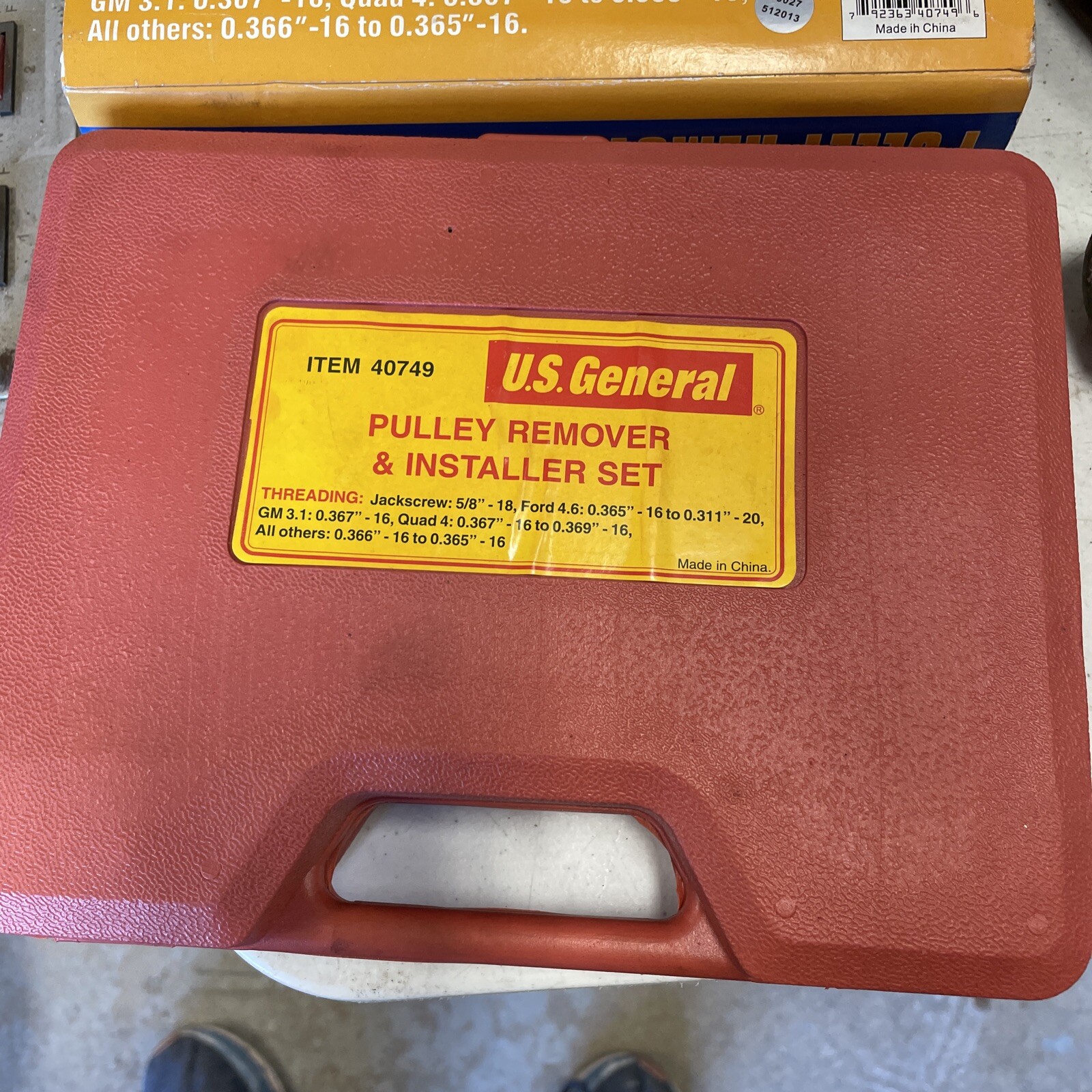 US General 40749 PULLEY REMOVER AND INSTALLER SET Vintage/Complete