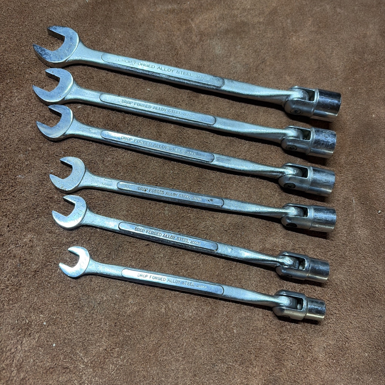 Allenite 3/8″ to 3/4″ SAE 12 PT Saltus Flex Combo Wrench Socket Set Rare Japan