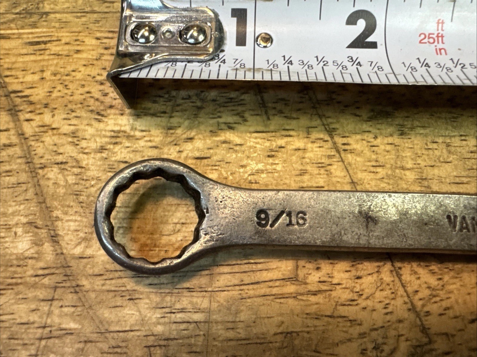 Vanadium Tool Company 9/16” Combination Wrench C6 Vintage