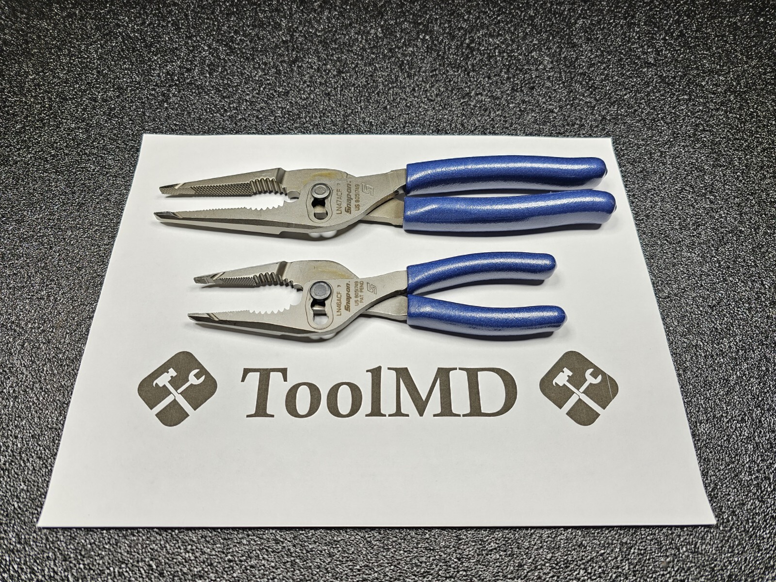 Snap-on Tools USA NEW 2pc POWER BLUE 7″ & 9″ Long Nose Slip Joint Pliers LN46ACF