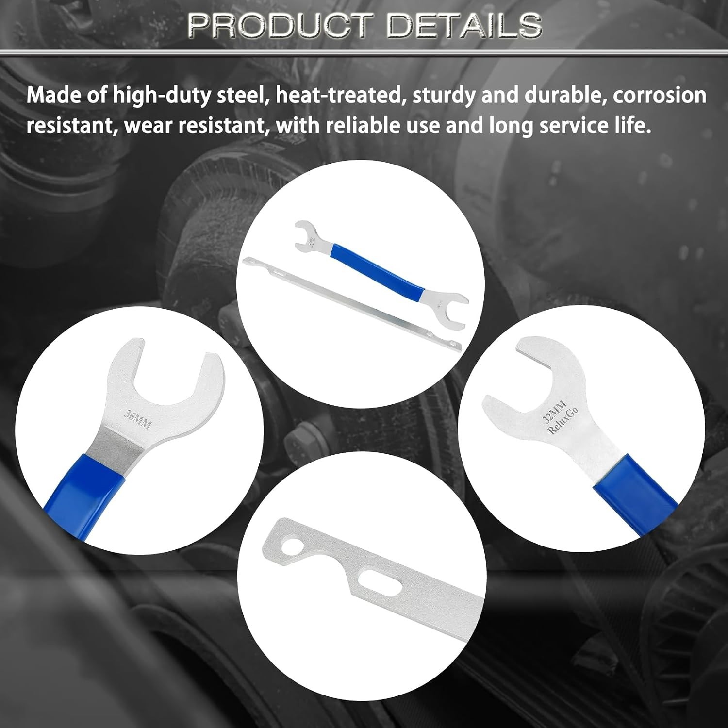 Professional 2-Piece Fan Clutch Wrench Set – Ideal for Mechanics & Enthusiasts