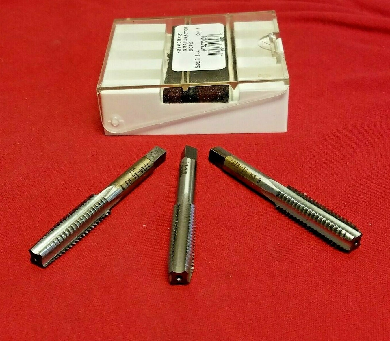 7/16-14 NC Tap Set Alfa HTS270036 3PC Taper Plug & Bottom High Speed Steel