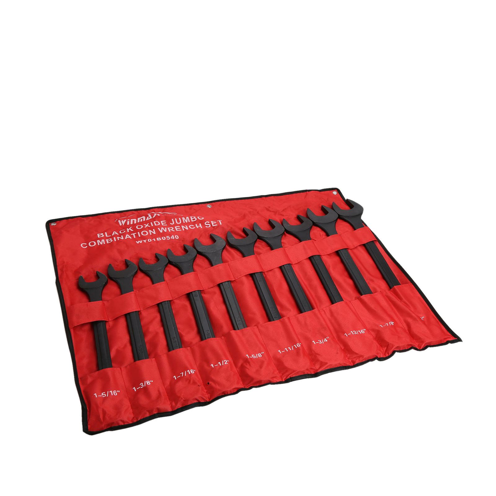 1-5/16″ – 2″ SAE Black-Oxide Jumbo Combo Wrench Set Heat-treated Steel Tool 10PC