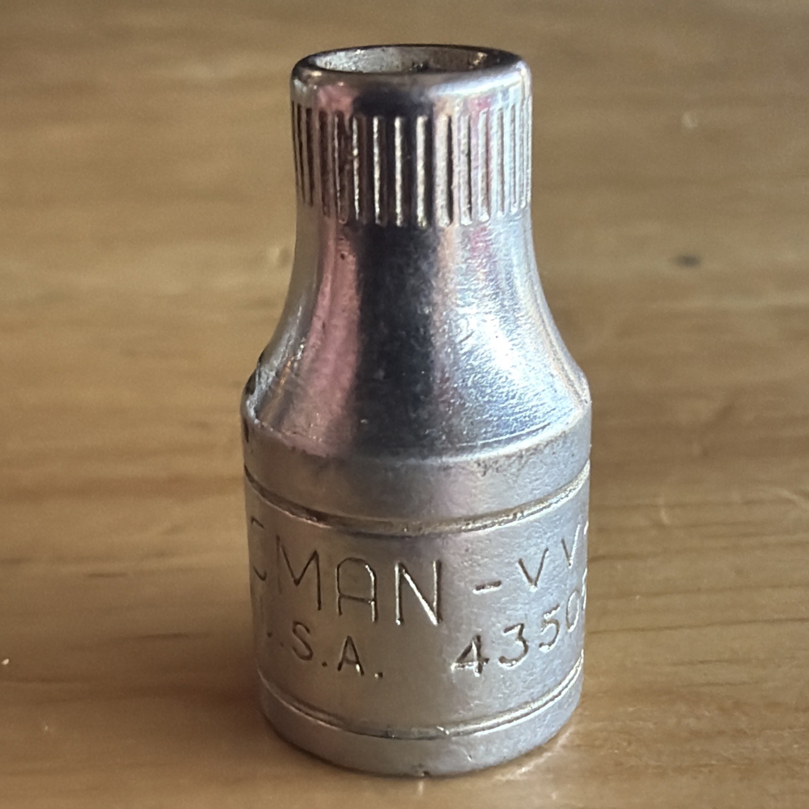 Craftsman 4mm Shallow Socket 1/4″ Drive 6 Point Top Knurl VV Series 43505 USA