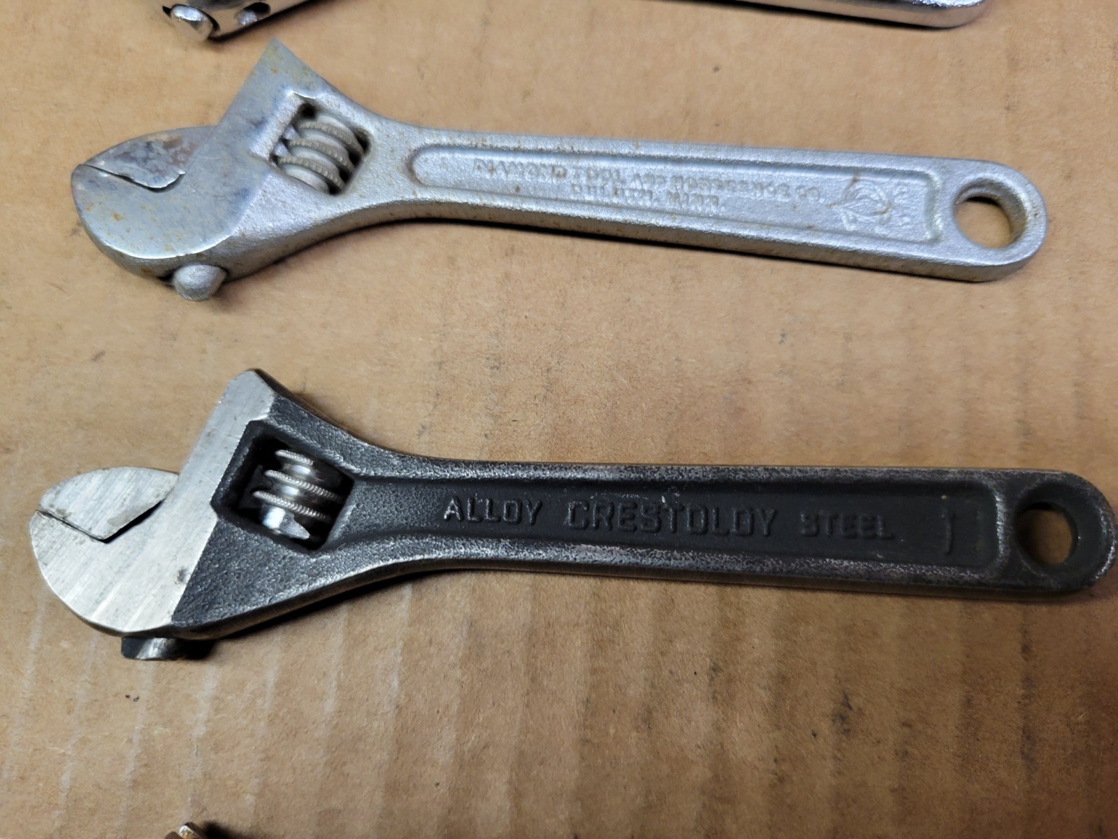 4-Piece 4″ Adjustable Wrench Lot Diamond Crestology Crescent Vanadium Super
