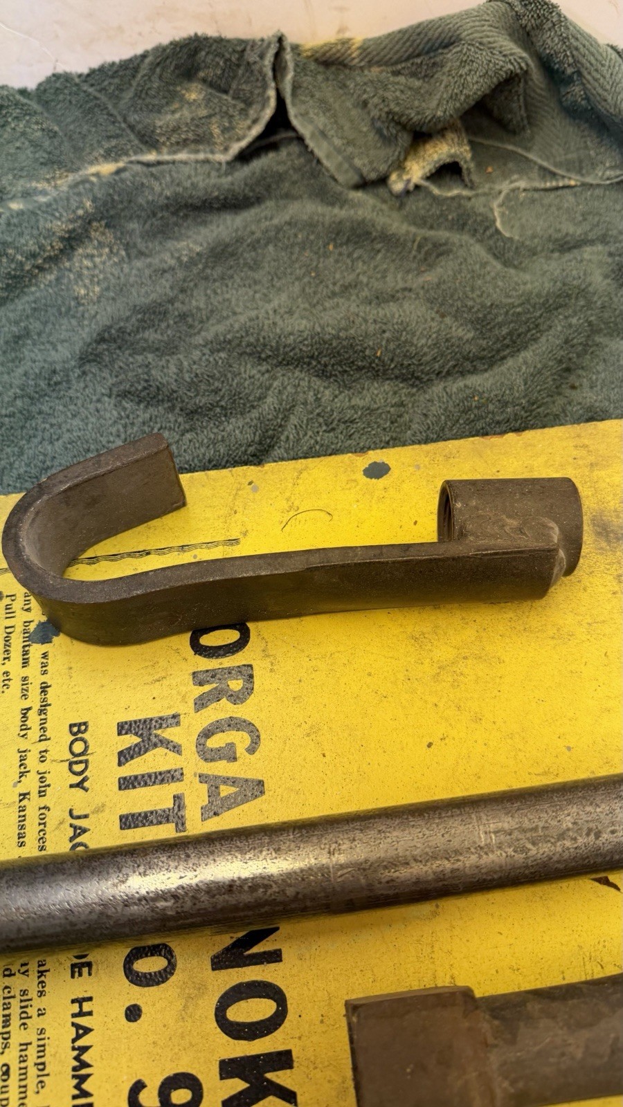 Vtg Morgan Manufacturing No.9 Nokker Kit Mounted on Board Slide Hammer Auto Body