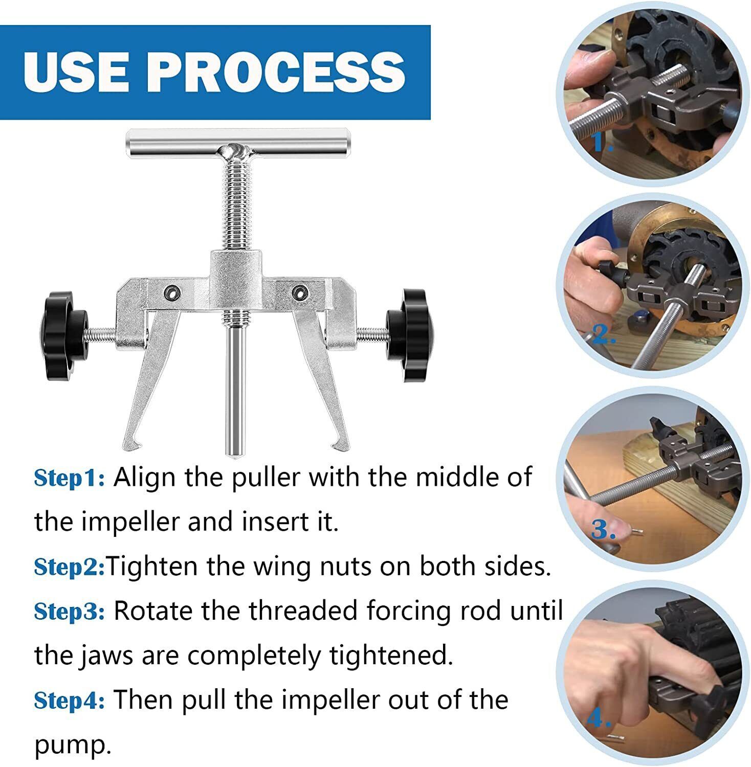 660040-1 Impeller Puller Removal for Impellers 2~1/4″ to 2-9/16″ Jabsco Pump