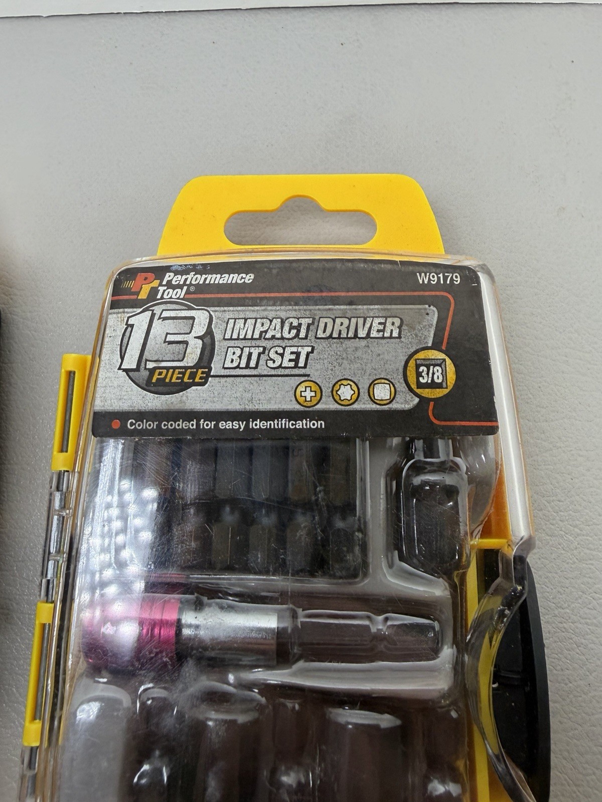 QTY: 2 Performance Tool W9179 Impact Driver Bit Set, 13-Piece 3/8” DR Set