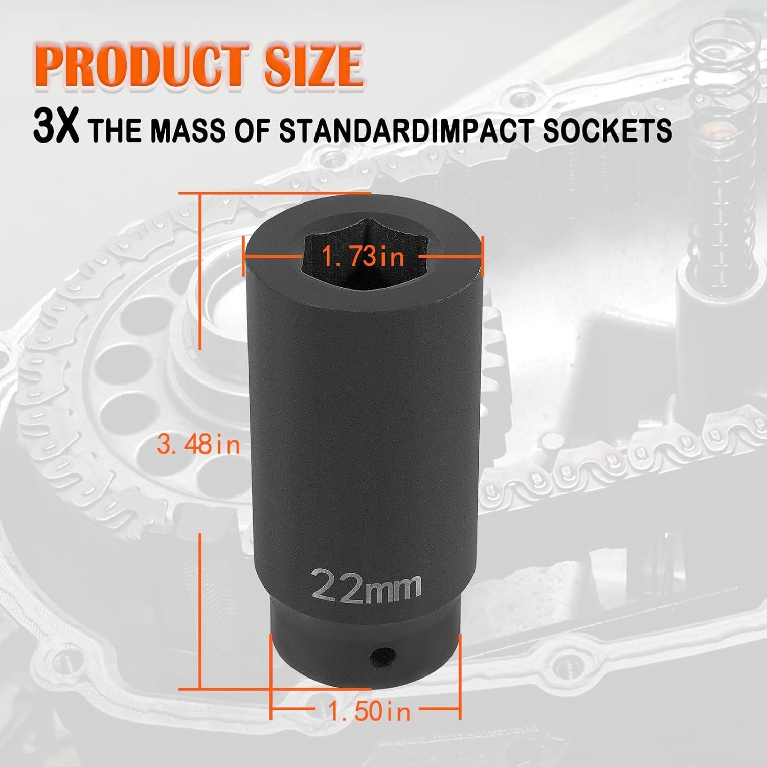 22mm Heavy-Duty Harmonic Balancer Socket – Unmatched Power & Durability