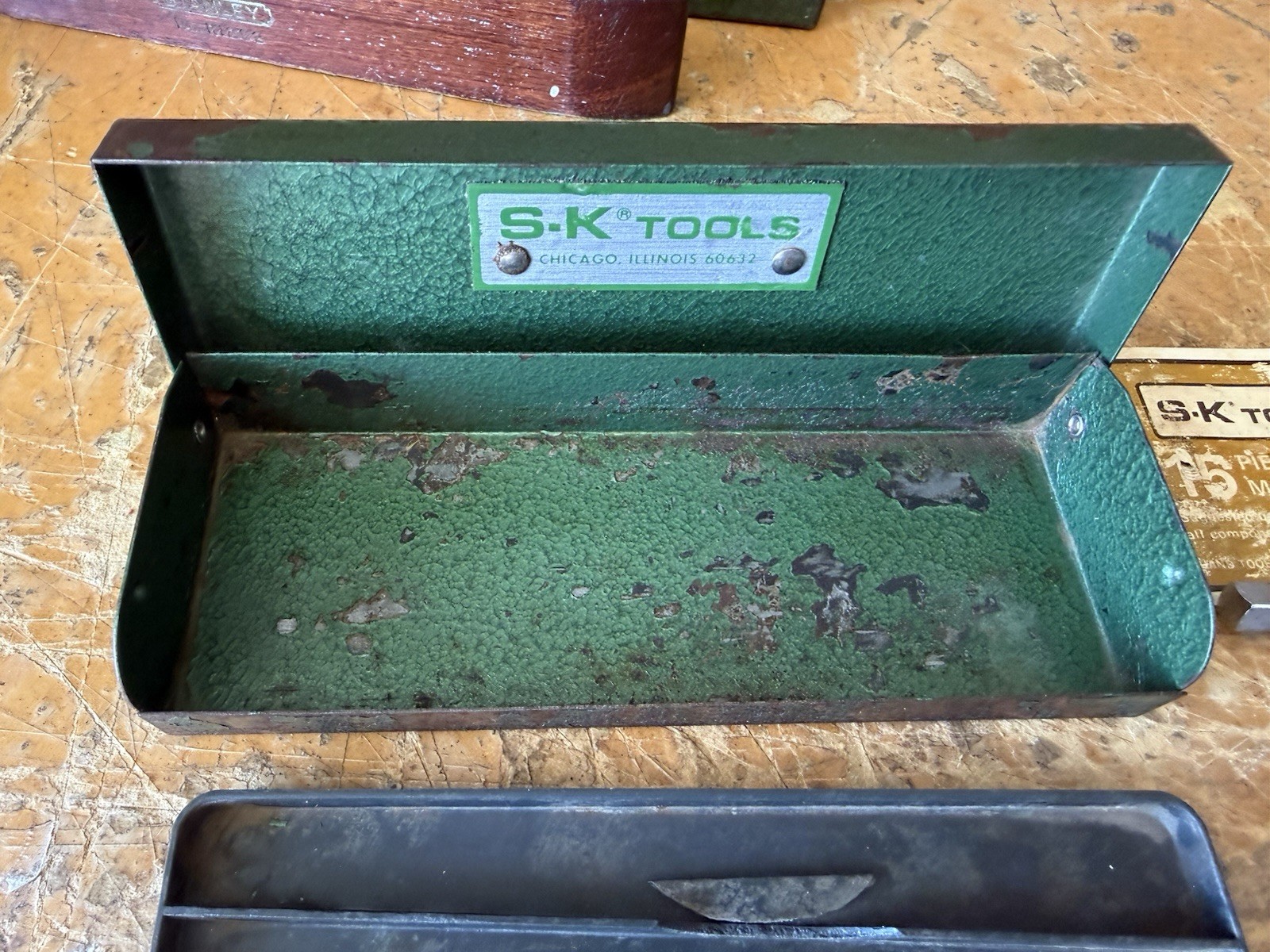 S-K Tools No. 4915 1/4” Drive Socket Set All S-K USA Green Spinner Handle