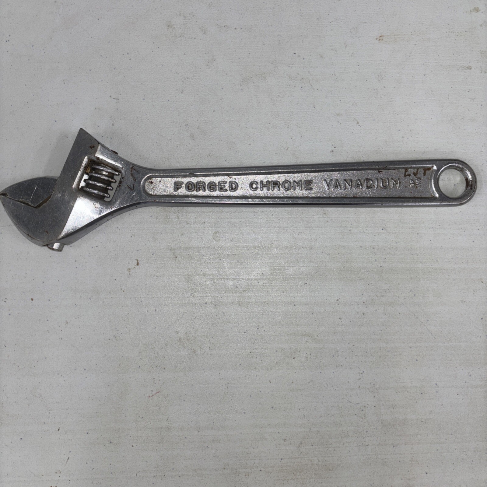 Vintage Sears 12 Inch Adjustable Wrench No. 30873 Forged Chrome Vanadium
