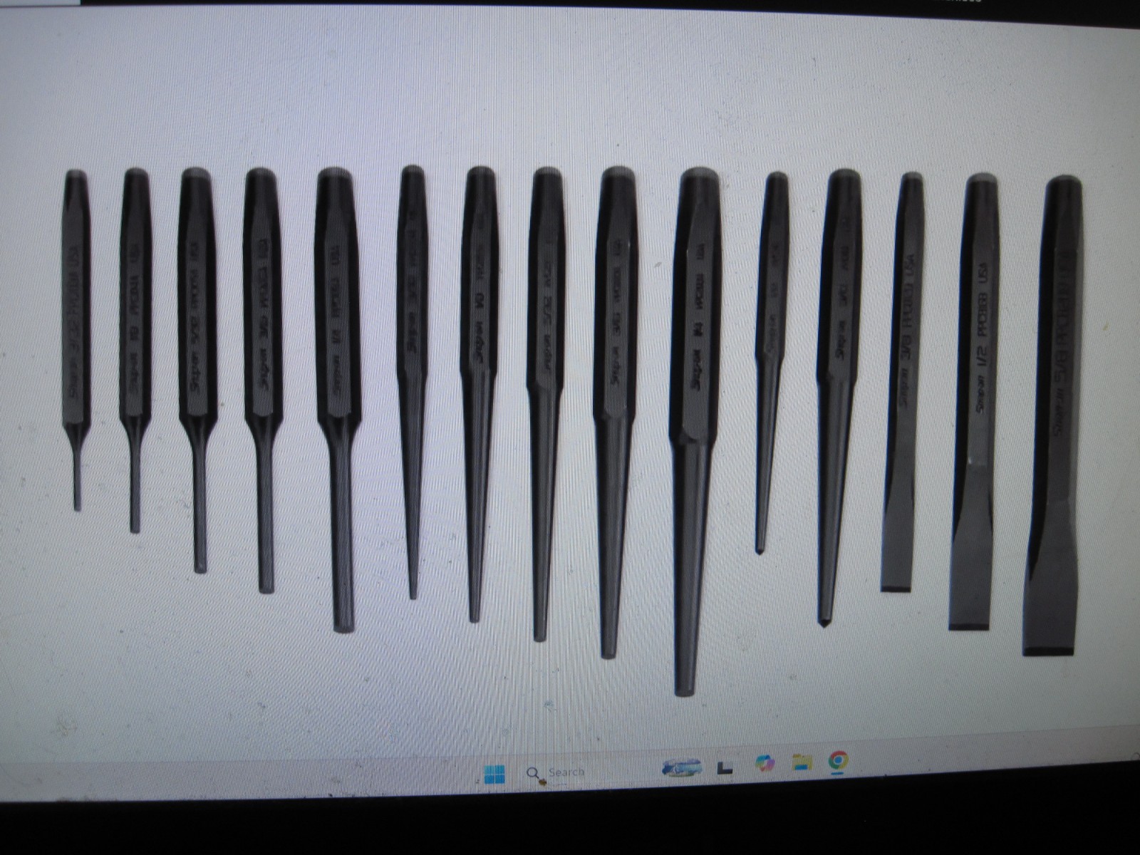 Snap On 16pc Combination Punch & Chisel Set PPC715BK NEW SEALED