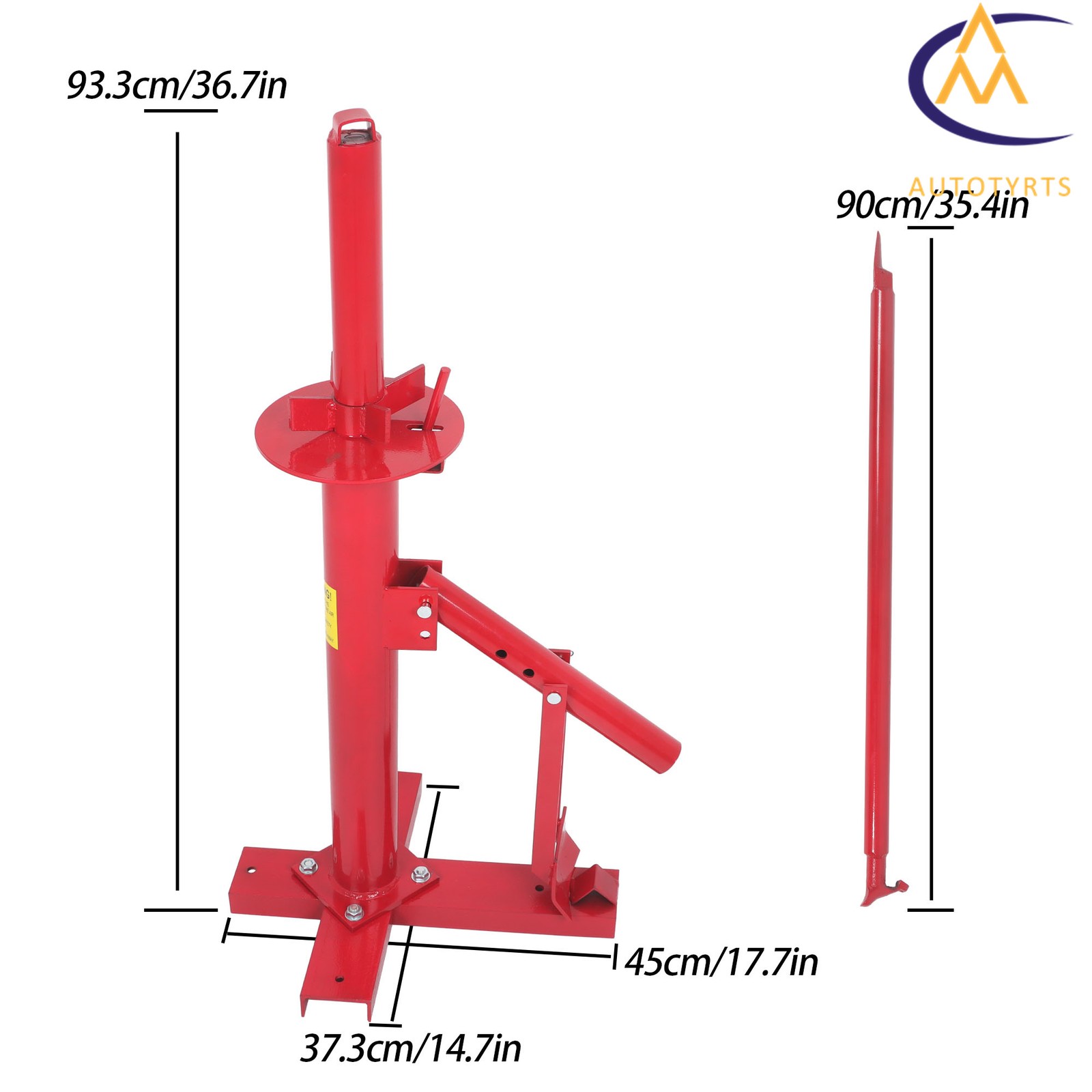 For 8″ to 16″ Tires Portable Tire Changer Tool Hand Bead Breaker Mounting Tool