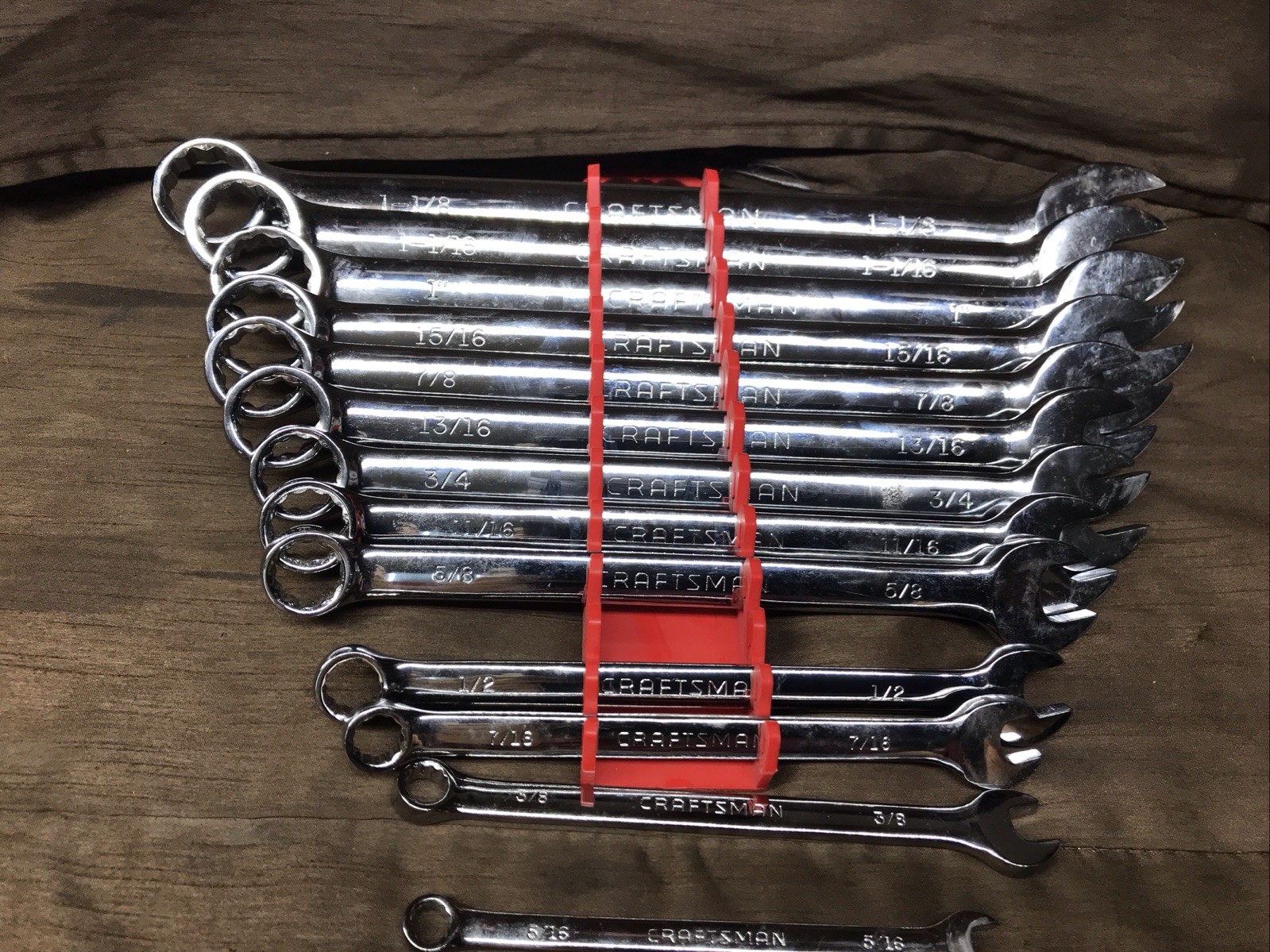Craftsman 13Pcs. SAE Wrench Set, Size 5/16’ – 1-1/8” Missing 9/16”