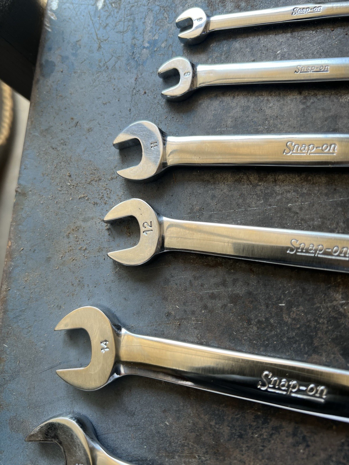 Snap-on Tools VOM705 5 PC Metric + 2 Additional Open End Wrenches 6-19mm 7 Piece