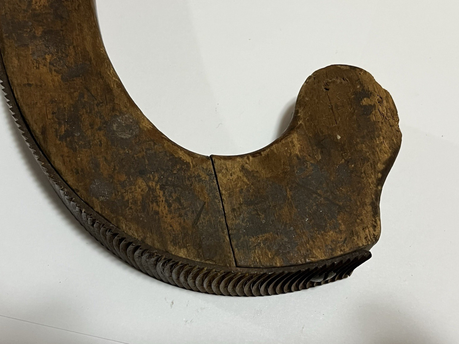 Vintage General Tool Co Curved Wood Handle File Holder with Rasp Auto Body USA